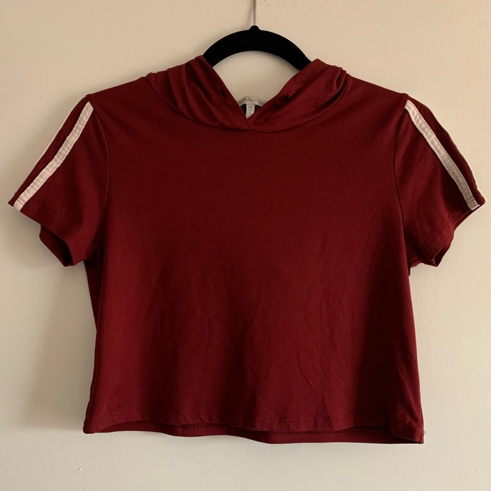 Charlotte Russe Crop Top Hoodie